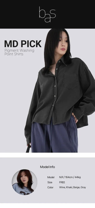 Naru Demure semi-cropped shirt