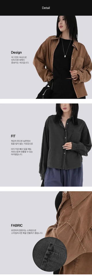 Naru Demure semi-cropped shirt