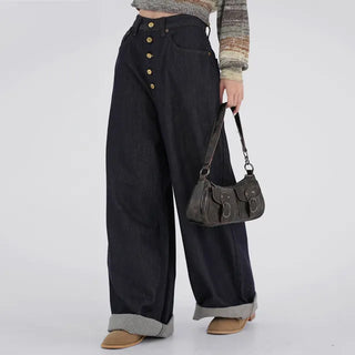 Anhi Non-Fade Button Jeans