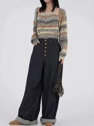 Anhi Non-Fade Button Jeans