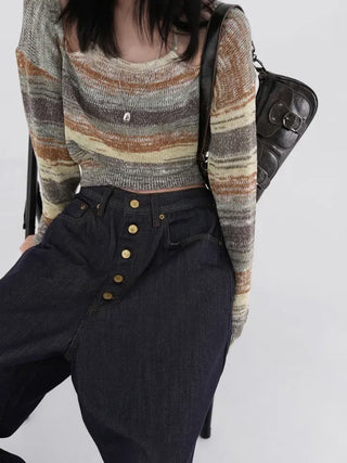 Anhi Non-Fade Button Jeans