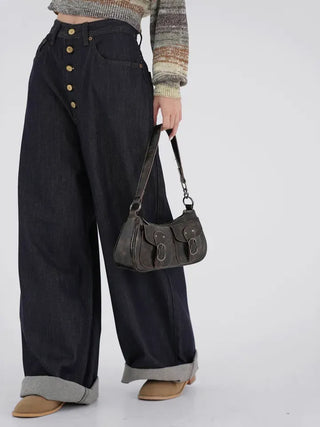Anhi Non-Fade Button Jeans