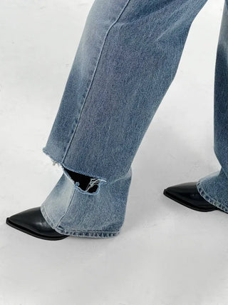 Coove Washed Slit Denim Pants