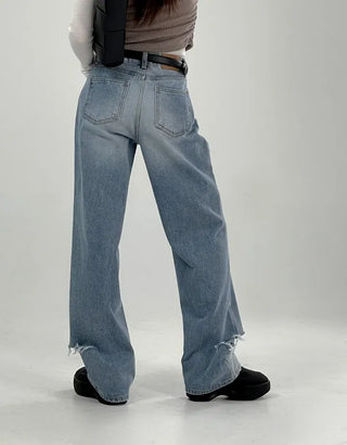 Coove Washed Slit Denim Pants
