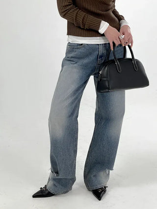 Coove Washed Slit Denim Pants