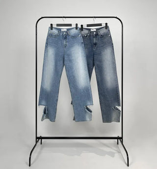 Coove Washed Slit Denim Pants