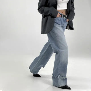 Coove Washed Slit Denim Pants