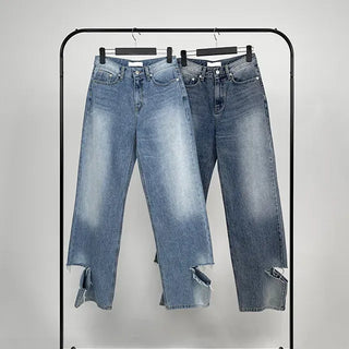 Coove Washed Slit Denim Pants