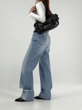 Coove Washed Slit Denim Pants