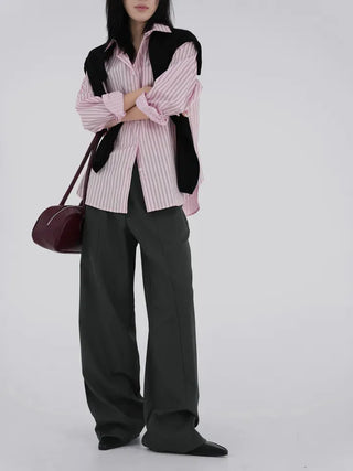 No-ring cut wide slacks