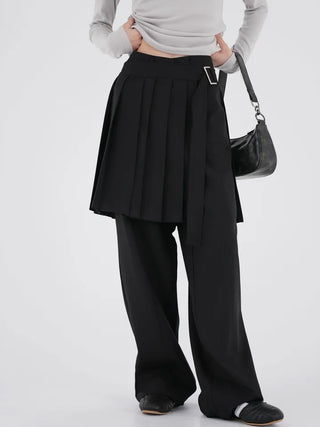 No-ring cut wide slacks