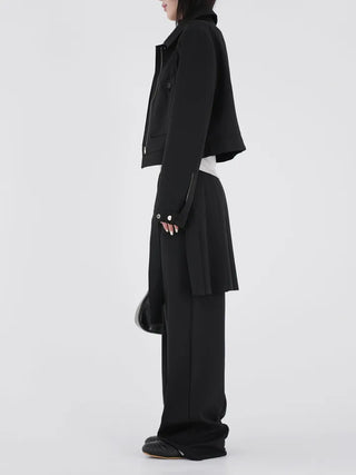 No-ring cut wide slacks
