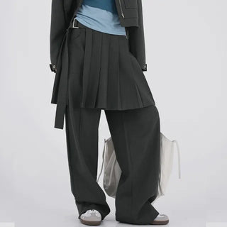 No-ring cut wide slacks
