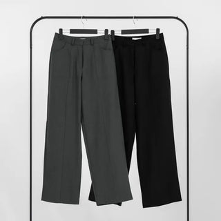 No-ring cut wide slacks