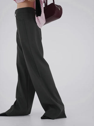 No-ring cut wide slacks
