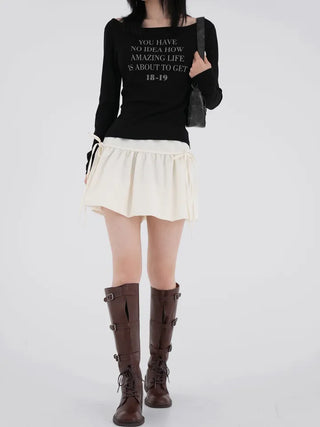 Myomi Ribbon Pumpkin Skirt