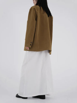 Isola Silver Snap Pintuck Long Skirt