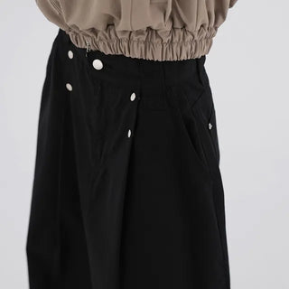 Isola Silver Snap Pintuck Long Skirt