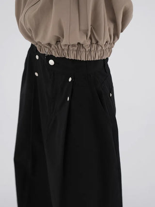 Isola Silver Snap Pintuck Long Skirt