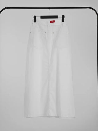 Isola Silver Snap Pintuck Long Skirt