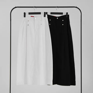 Isola Silver Snap Pintuck Long Skirt
