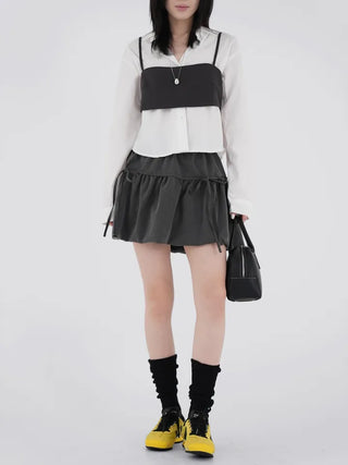 Juning Strap Layered Bustier