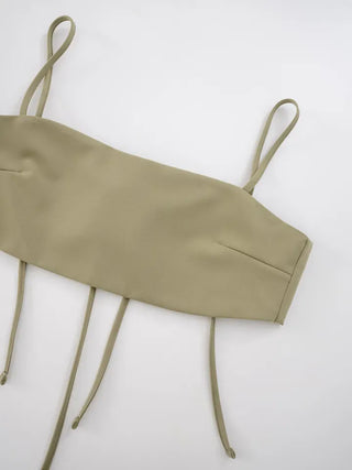 Juning Strap Layered Bustier