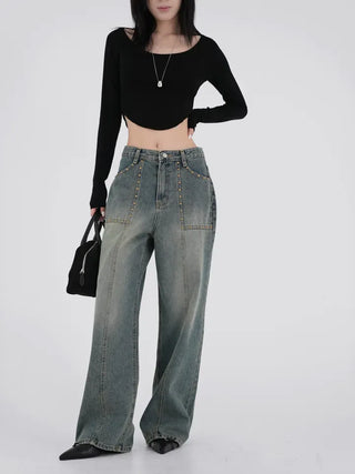 Bella Asymmetrical Rounded Crop T-shirt