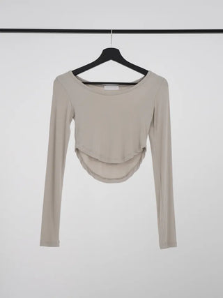 Bella Asymmetrical Rounded Crop T-shirt