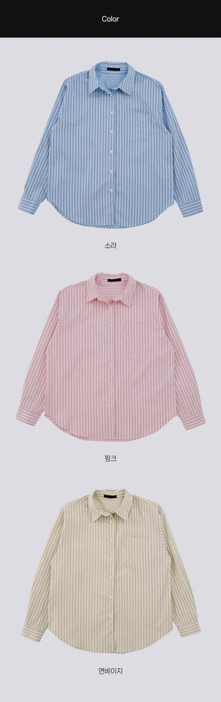 Poning Basic Striped Shirt