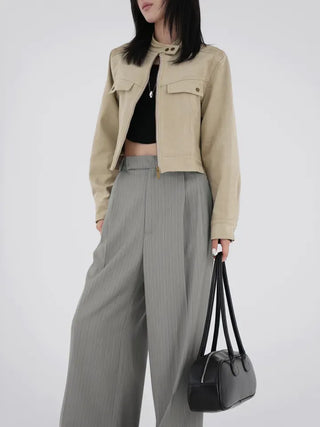 Zinnia Modern Striped Wide Slacks