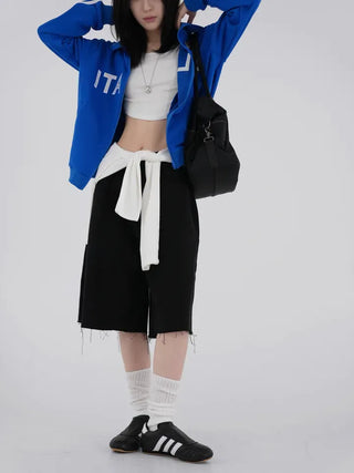 Focking Cotton Midi Shorts