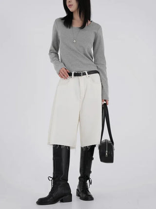Focking Cotton Midi Shorts