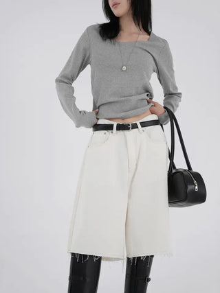 Focking Cotton Midi Shorts