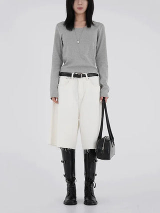 Focking Cotton Midi Shorts