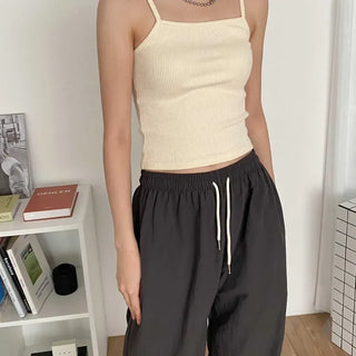 Tennis Crop Ribbed Sleeveless