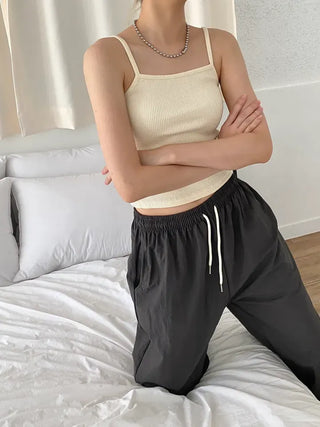 Tennis Crop Ribbed Sleeveless
