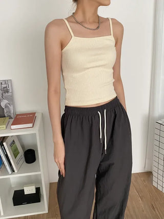 Tennis Crop Ribbed Sleeveless