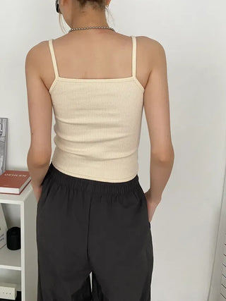 Tennis Crop Ribbed Sleeveless