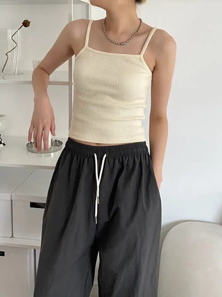 Tennis Crop Ribbed Sleeveless