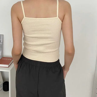 Tennis Crop Ribbed Sleeveless