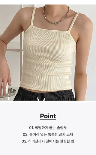 Tennis Crop Ribbed Sleeveless