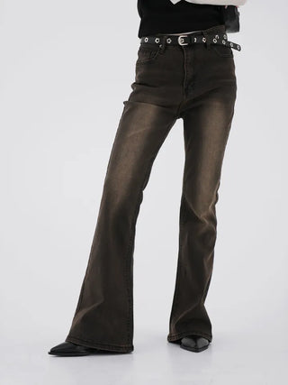 Oan bootcut washed denim pants