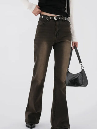Oan bootcut washed denim pants