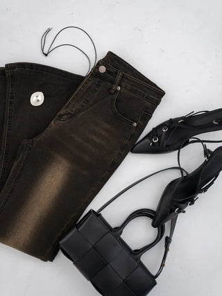 Oan bootcut washed denim pants