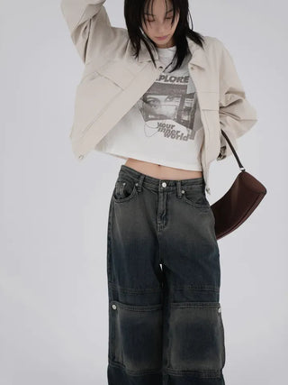 Lucien Knee Cover Gradient Denim