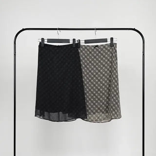 Marche chiffon midi skirt