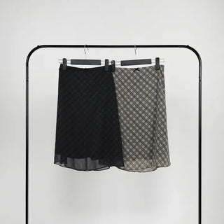 Marche chiffon midi skirt