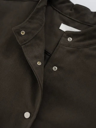 Leme Cotton Cropped Button Jacket