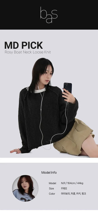 Tiver boatneck knit t-shirt